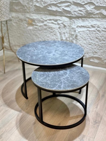 طقم طاولة رخام وسط مدور 212-10