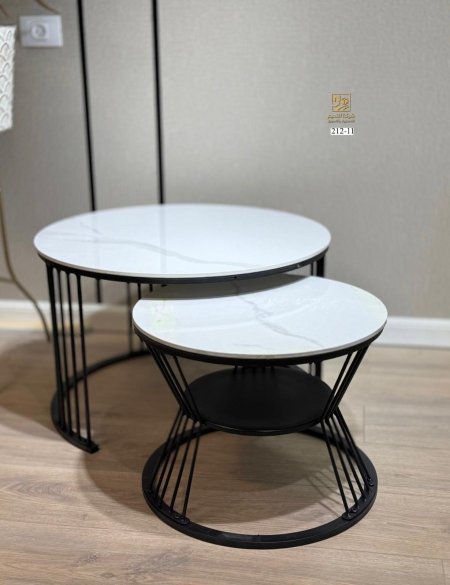 طقم طاولة وسط رخام مدور 212-11