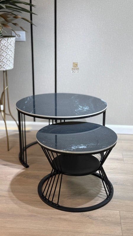 طقم طاولة وسط رخام مدور 212-12