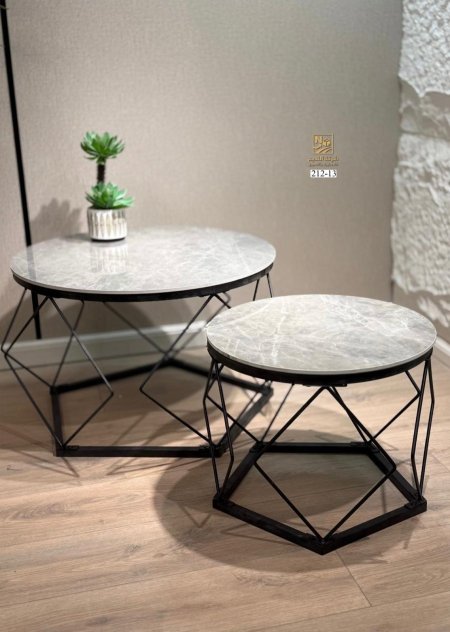 طقم طاولة وسط رخام مدور 212-13
