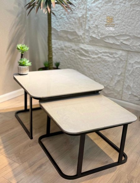 طقم طاولة وسط مربع رخام 212-17