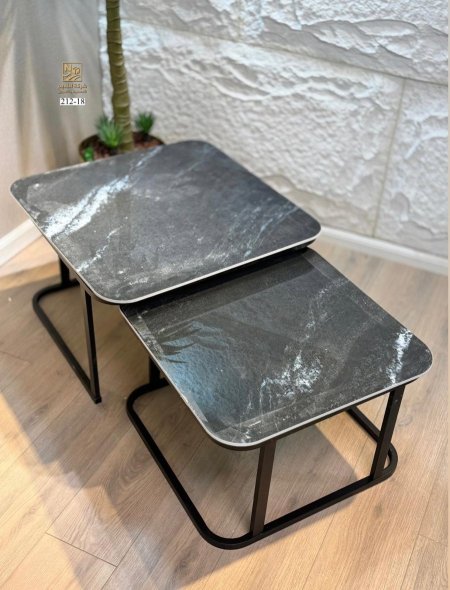 طقم طاولة وسط مربع رخام 212-18